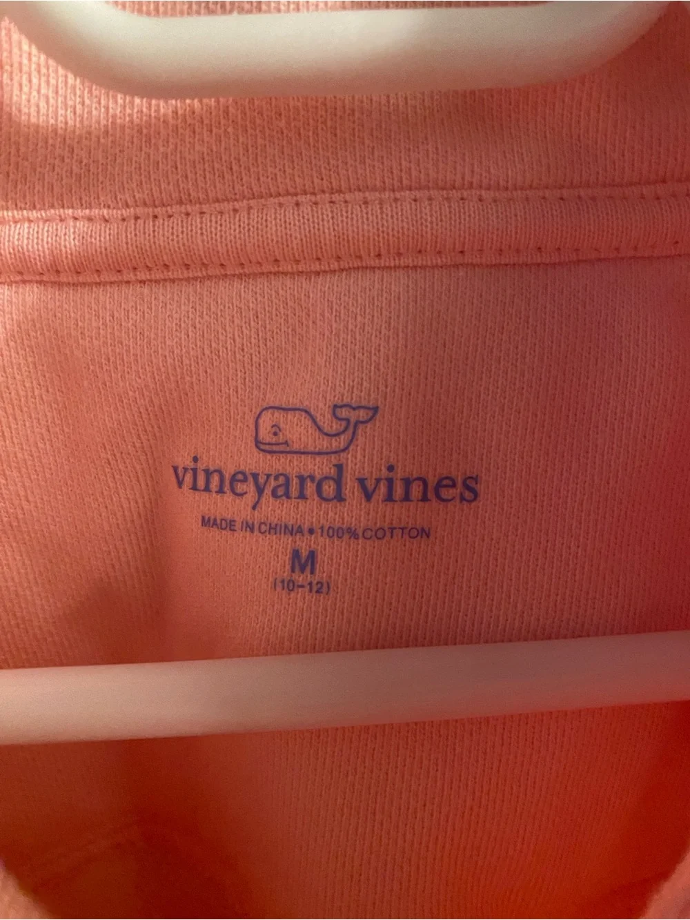 Vineyard Vines Light Pink Quarter-Zip Pullover kids M (10-12)